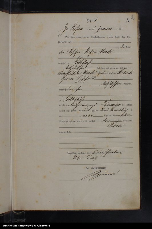 image.from.unit.number "Geburts-Haupt-Register Nr 1 - 98"