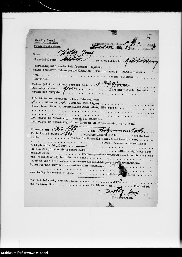 Obraz 10 z jednostki "[Ankiety personalne urzędników i robotników]"