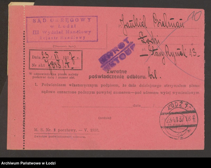 Obraz 12 z jednostki "Jankiel Gielman- sprzedaż żelaza"