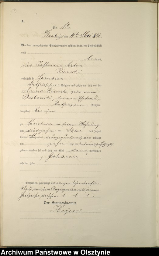 image.from.unit.number "Geburts-Haupt-Register Nr 1 - 46"