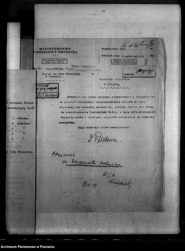 Obraz 14 z jednostki "Sprawy szczegółowo-administracyjne Wielkopolska Izba Rolnicza"