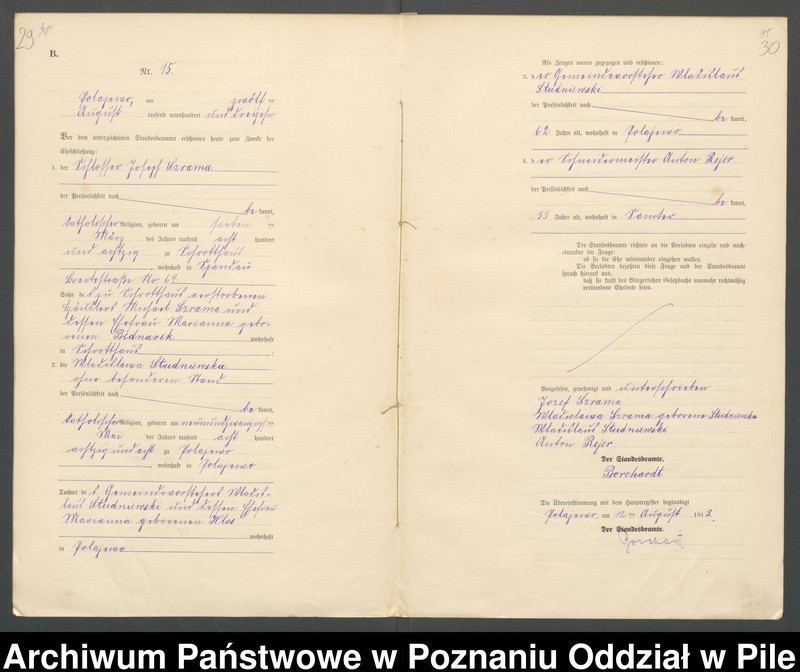 Obraz 18 z jednostki "Księga małżeństw"