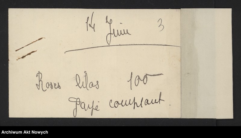 image.from.unit.number "Wydatki Prezydenta Ministrów w okresie pobytu w Paryżu. Rachunki, pokwitowania"
