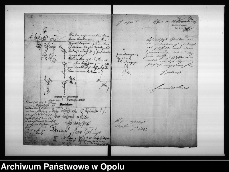 Obraz 18 z jednostki "Acta des Magistrats zu Oppeln betreffend Verbreiterung des sogen[annten] Wasserwegs von der Kräuterei bis zum Vogtsdorf Halbendorfer Kreise Vol: I"