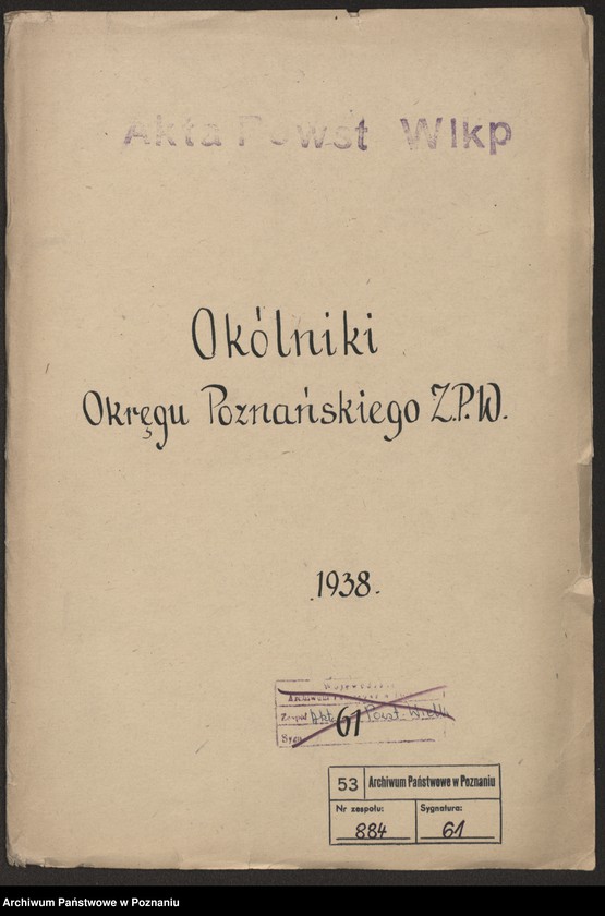 image.from.unit.number "Okólniki Okręgu Poznańskiego Związku Powstańców Wielkopolskich."