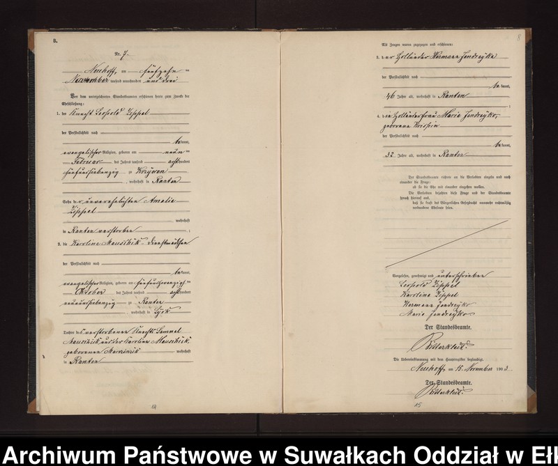 image.from.unit.number "Heiraths-Neben-Register des Preussischen Standes-Amtes Neuhoff Kreis Loetzen"