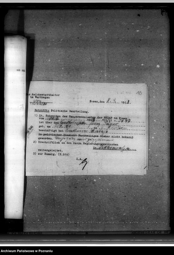 Obraz 14 z jednostki "Politische Beurteilungen der Angestellten"