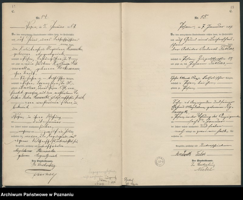 Obraz 10 z jednostki "Księga miejscowa zgonów tom I [Rejestr główny zgonów]"