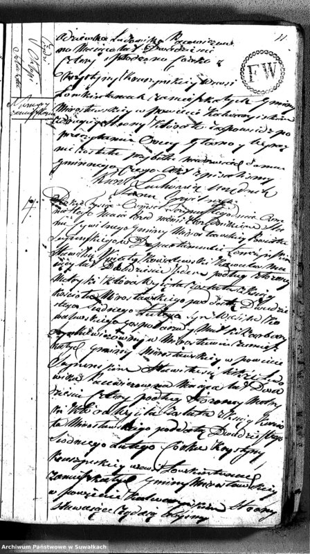 image.from.unit.number "Akta Zaślubionych w Roku 1813 od dnia 1 Junuary aż do dnia 31 Grudnia w Gminie Mirosławskiey"