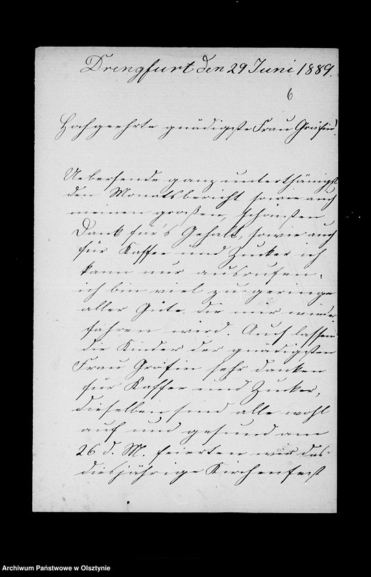 image.from.unit.number "/Monatsberichte der Weisenmutter Louise Fischer u. ihrer Tochter in Drengfurth- Vorstadt an Anna Gfin Lehndorff geb. Hahn/"