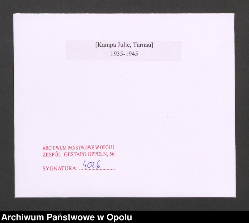 Obraz 2 z jednostki "[Kampa Julie, Tarnau]"