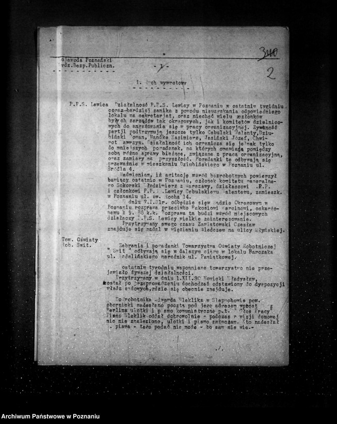 Obraz 5 z jednostki "Sprawozdania sytuacyjne tygodniowe za czas od 5 grudnia 1930 r. do dnia 1 stycznia 1931 r. /nr 58-61/"