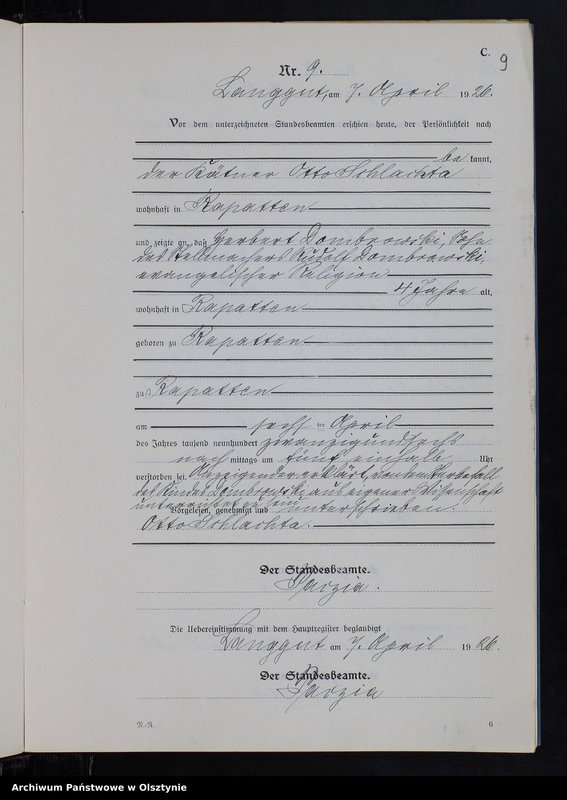 image.from.unit.number "Sterbe-Neben-Register Nr 1 - 27"