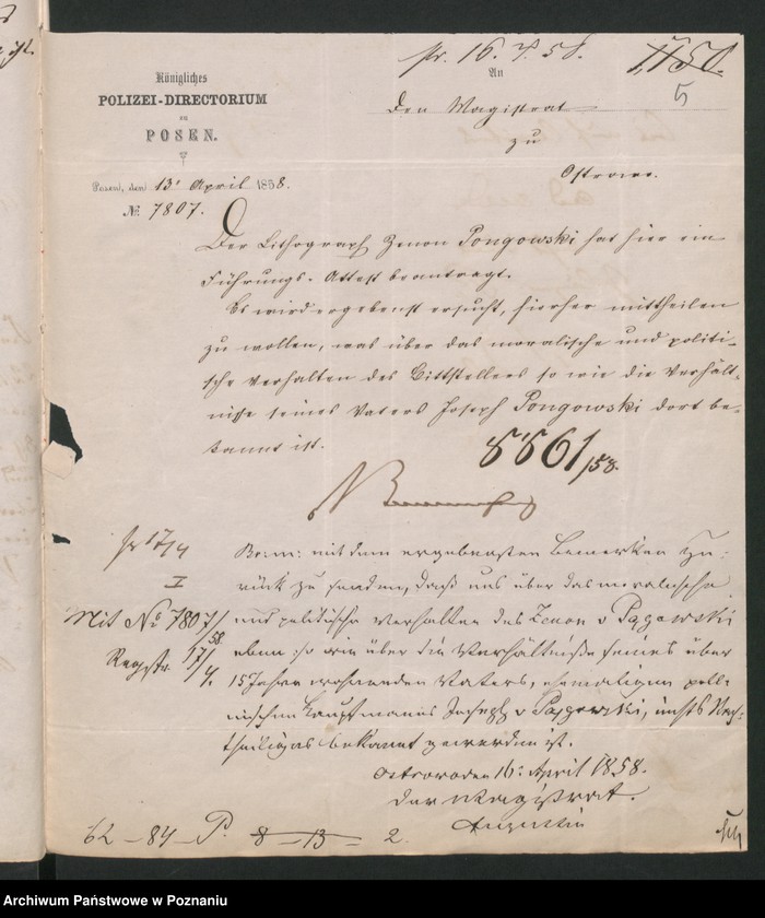 Obraz 9 z jednostki "A. betr. Severin Ernst, Zenon, Wladislaus von Pągowski"