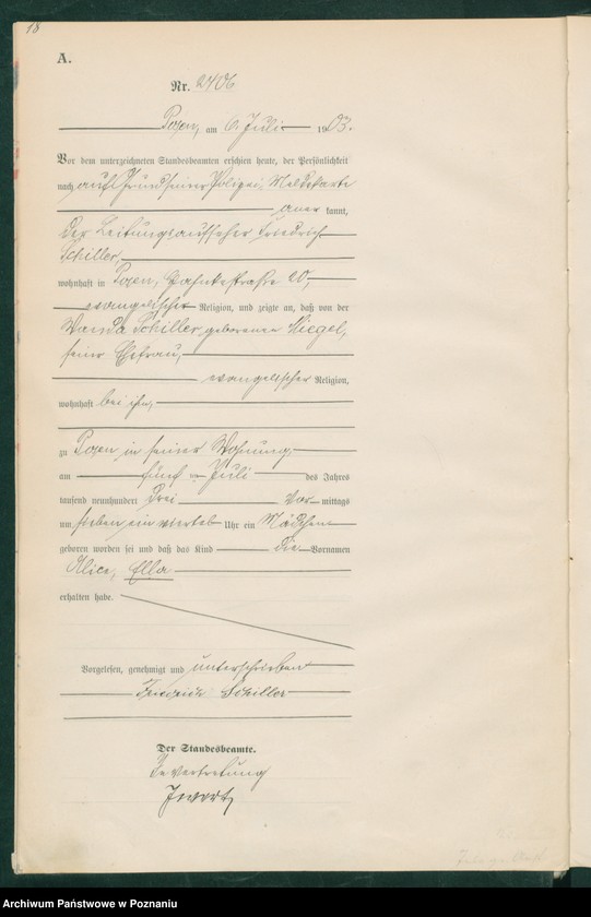 Obraz 18 z jednostki "Księga urodzeń tom V"