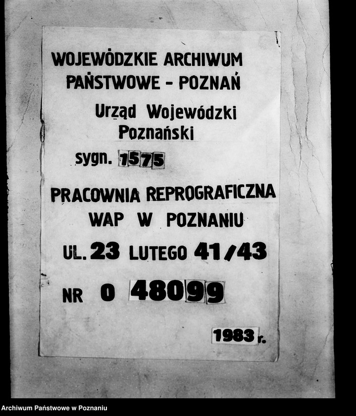 Obraz 1 z jednostki "/Sprawy Wojewódzkiego Komitetu Obywatelskiego do walki z bezrobociem/"