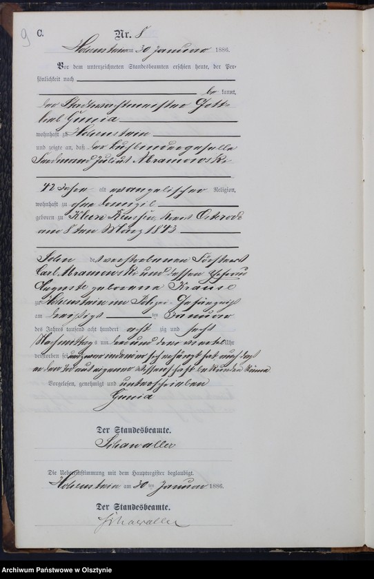 image.from.unit.number "Sterbe-Neben-Register Nr 1 - 73"