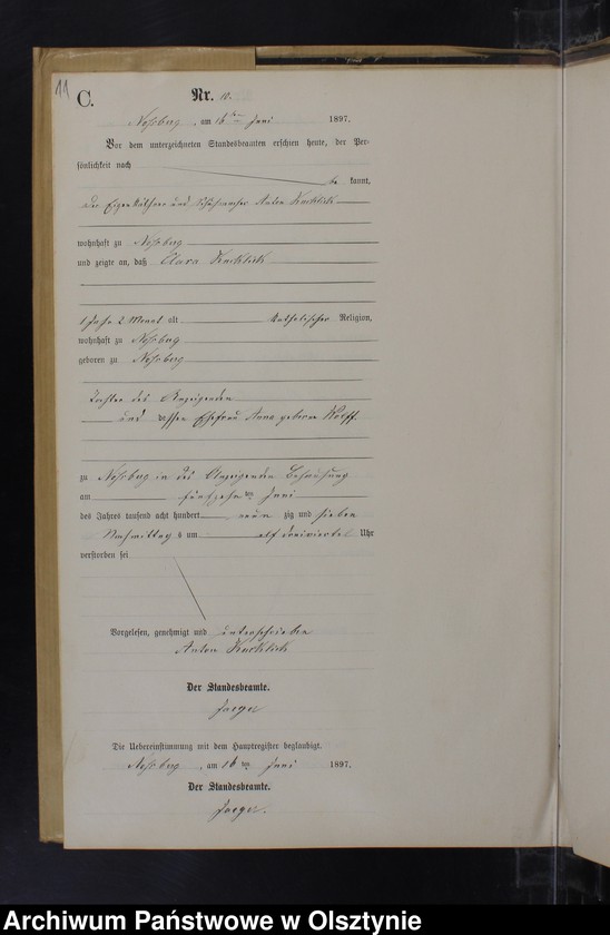 image.from.unit.number "Sterbe-Neben-Register Nr 1 - 22"