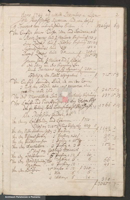 image.from.unit.number "Rechnung der Stadt Lissa; język niemiecki"