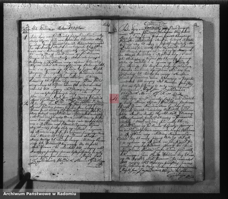 image.from.unit.number "[Duplikat akt urodzeń, małżeństw i zgonów parafii rk Głowaczów za 1825 r.]"