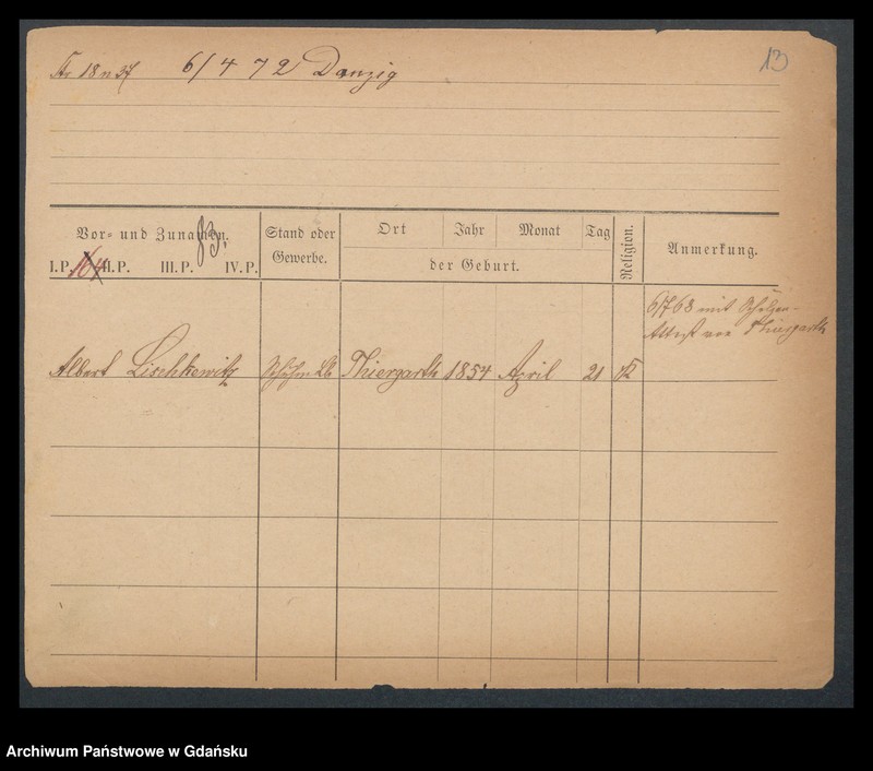 image.from.unit.number "Karty meldunkowe: Lischick - Liwsky"