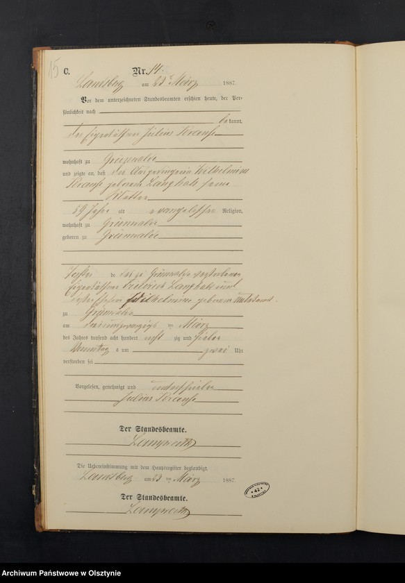image.from.unit.number "Sterbe-Neben-Register Nr 1 - 87"