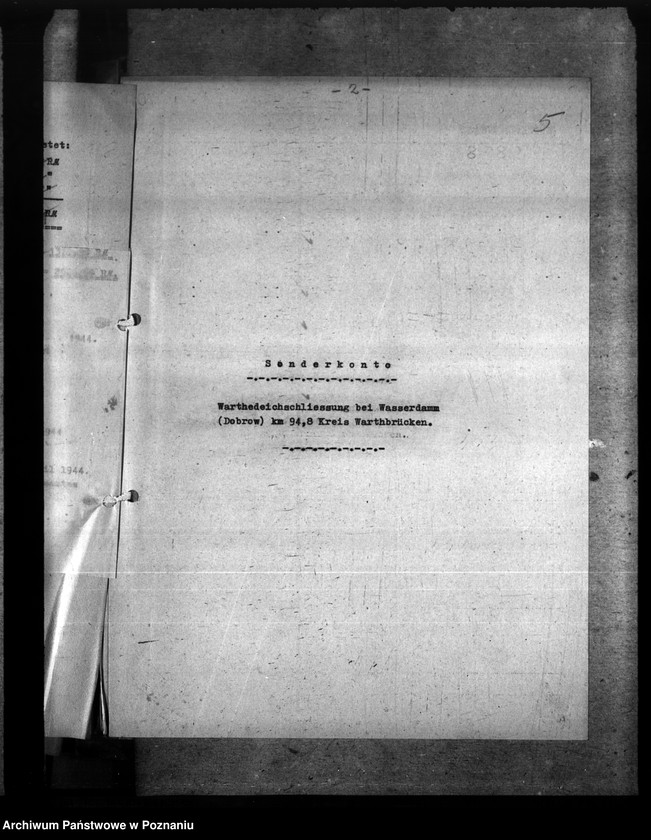 Obraz 9 z jednostki "Endabrechnung der Massnahme Warthedeichschliessung bei Wasserdamm (Dobrow), Kreis Warthbrücken"