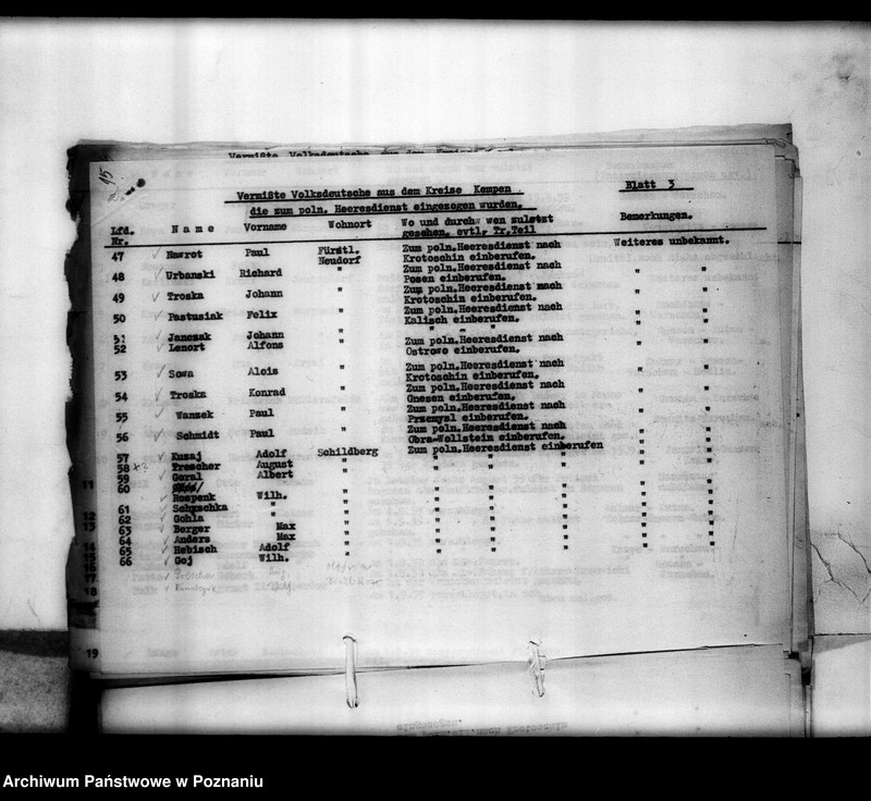 Obraz 20 z jednostki "Für die Ganselbstrerwaltung angefertigte Vermisstenlisten"