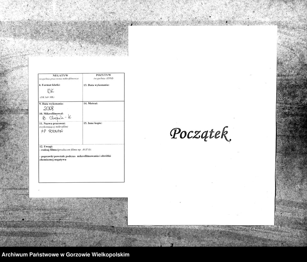 image.from.unit.number "Duplikate der Kirchenbücher von der Parochie Hohenwalde (Wysoka)"
