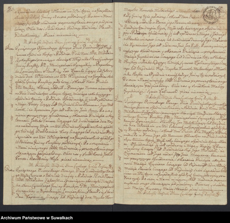 image.from.unit.number "Akta urodzonych gminy puńskiey rok 1808"