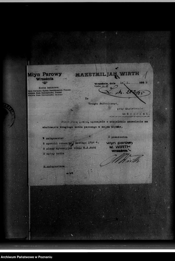 Obraz 5 z jednostki "Młyn parowy M. Wirtha we Wrześni nr woj. 5804"