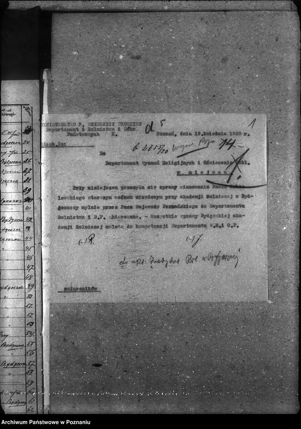 Obraz 5 z jednostki "Sprawy osobowe Państw. Naukowy Instytut Rolniczy w Bydgoszczy [personalne ogólne]"