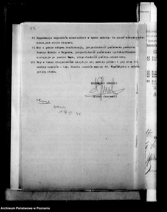 Obraz 17 z jednostki "Prywatna Szkoła Powszechna z niemieckim językiem nauczania w Mięcierzynie powiat Żnin"