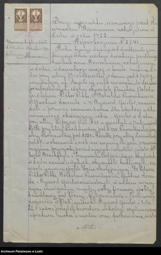 Obraz 7 z jednostki "Farbiarnia i Wykańczalnia „Ksawerów” w Pabianicach Ryszard Geisler i S-ka"