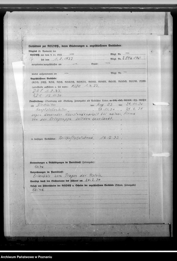 Obraz 11 z jednostki "Bewerbung des Ing. Theodor Preuss - urzędnik"