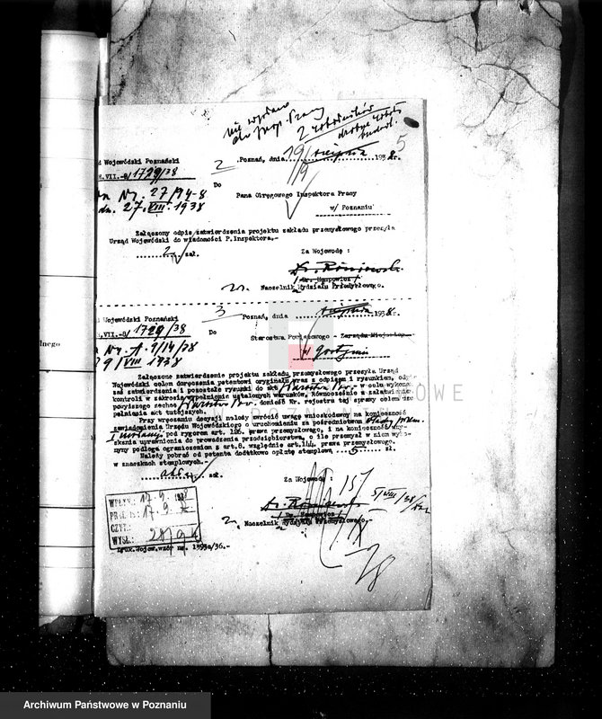 Obraz 9 z jednostki "/Zatwierdzenie projektu przebudowy i urządzenia mleczarni mechanicznej w majątku Chwałkowo własność J. Korytowski/"