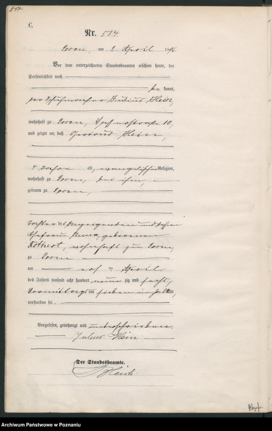 Obraz 11 z jednostki "Księga zgonów t. II"