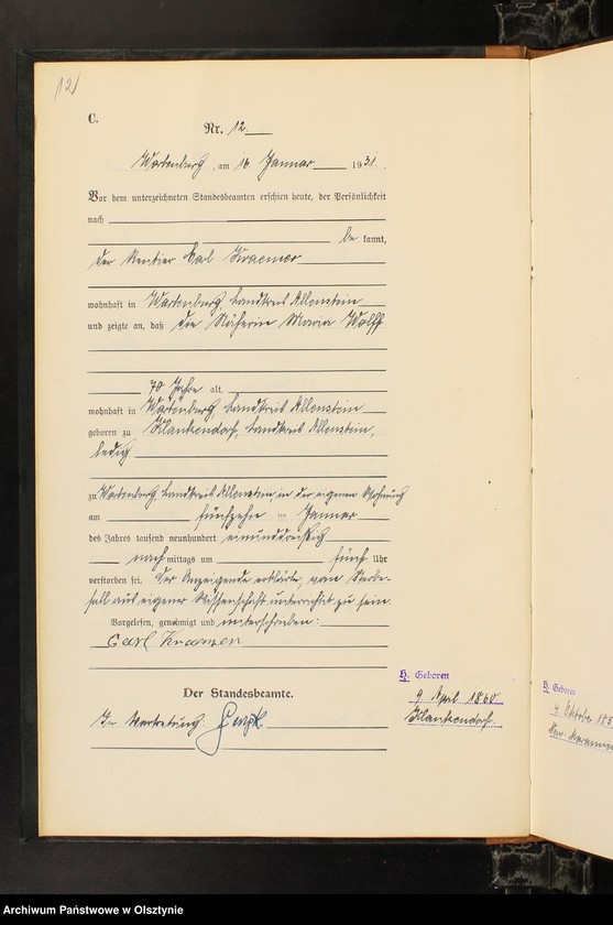 image.from.unit.number "Sterbe-Haupt-Register Nr 1 - 110"