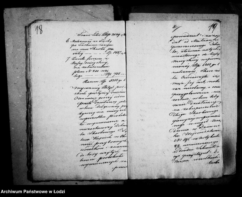 Obraz 18 z jednostki "Akta ławnika czynnego osady fabrycznej Łódka tyczące się sekwestracji majątku ruchomego Tytusa Kopischa"