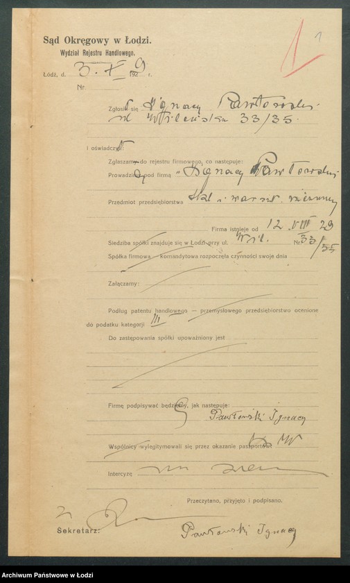 Obraz 3 z jednostki "Ignacy Pawłowski – sklep i warsztat rzeźniczy"