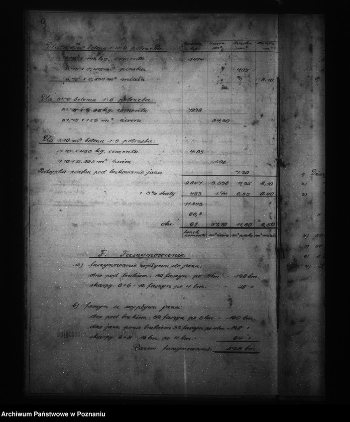 Obraz 13 z jednostki "Podkładki techniczne budowy jazów betonowych Spółki Regulacji Dojcy powiat wolsztyński"