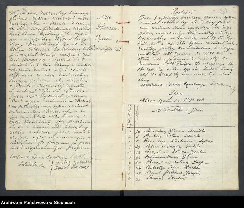 Obraz 13 z jednostki "Księga aktów zgonów wyznania mojżeszowego"