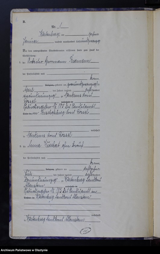 image.from.unit.number "Heirats-Haupt-Register Nr 1 - 43"