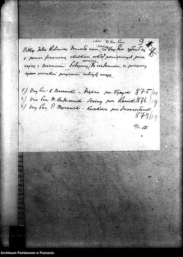 Obraz 13 z jednostki "Sprawy ogólno-administracyjne. Szkody wojenne, zapomogi gosp. rozporządzenie 9.3.20 r."