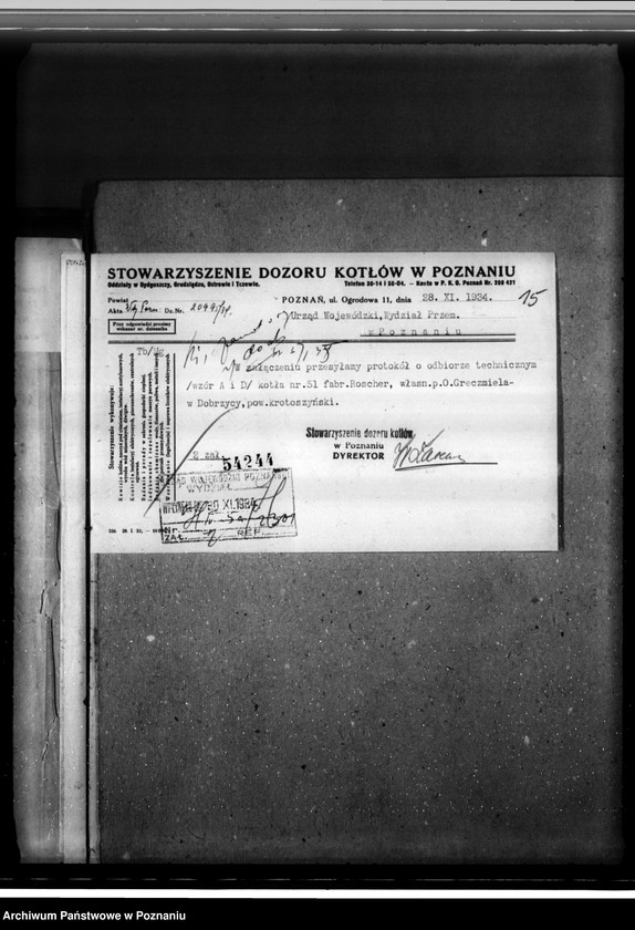 Obraz 20 z jednostki "Mleczarnia w Dobrzycy pow. krotoszyński, własność O. Greczmiela nr woj. kotła 2301"