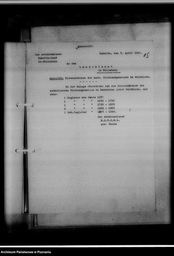Obraz 19 z jednostki "Einziehungsprotokolle [ksiąg kościelnych] Kreis Wollstein [powiat wolsztyński]"