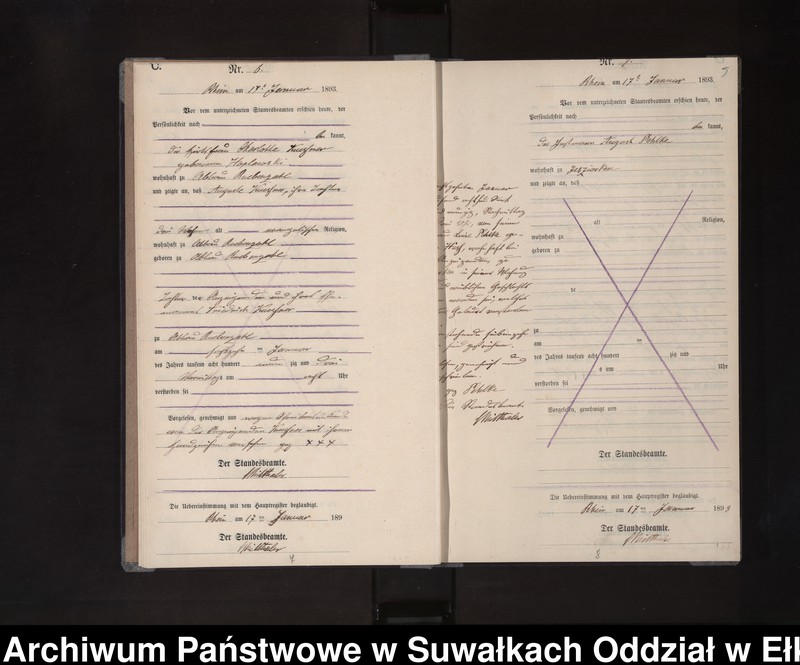 image.from.unit.number "Sterbe-Neben-Register des Königlichen Preussischen Standes-Amtes Orlen Kreis Loetzen"