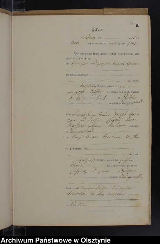 Obraz 8 z jednostki "Heiraths-Neben-Register Nr 1 - 15"