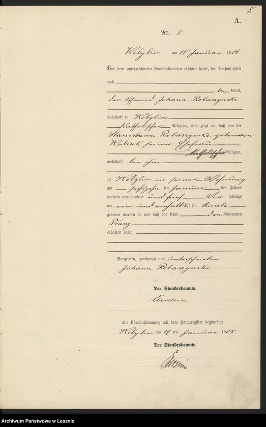 Obraz 8 z jednostki "[Księga urodzeń]"