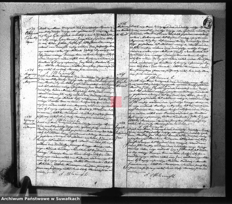 image.from.unit.number "Duplikat parafij wiżayńskiey z roku 1832"